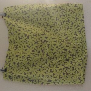 Lane Bryant green floral pencil skirt